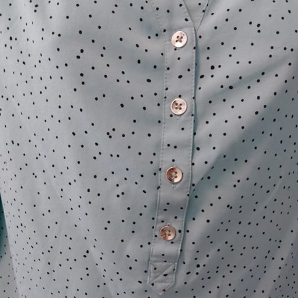Croft & Barrow Polka Dot blouse size PS - Picture 2 of 10